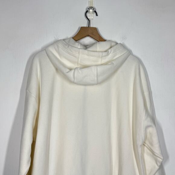 Athleta Balance Microfleece Sweatshirt Size 1X Ivory Full Zip Activewear Hoodie - Picture 6 of 10